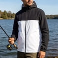 thumbnail image 2 of WRKEKC Windbreaker Jackets for Men Color Block Hooded Zipper Windproof Long Sleeve Outerwear Relaxed Fit for Outdoor Hiking Travel, 2 of 9