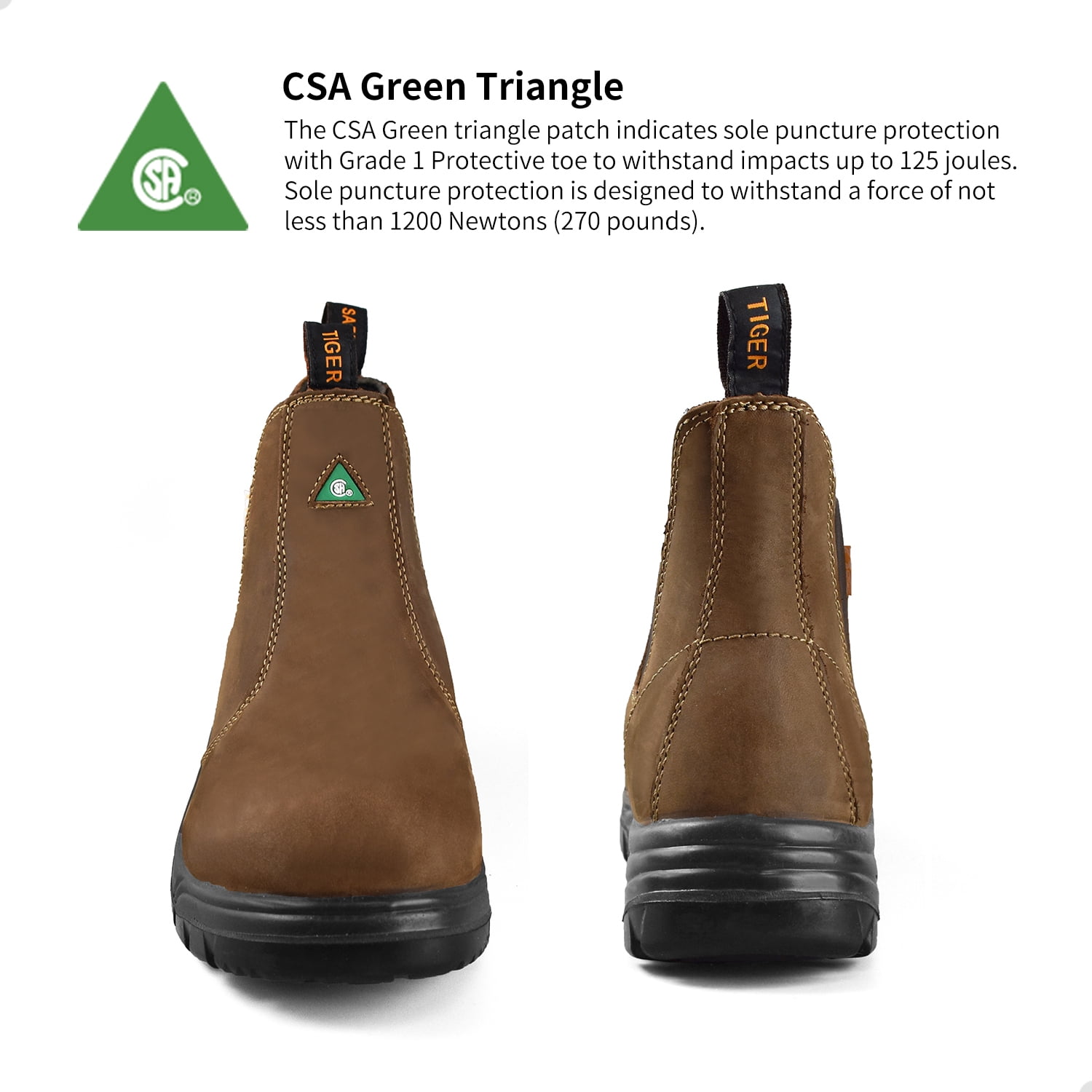 safety shoes green patch