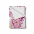 thumbnail image 2 of Nature Soft Flannel Fleece Throw Blanket, Spring Themed Mosaic Texture Peony Flowers Floral Soft Colors Art, Cozy Plush for Indoor and Outdoor Use, 50" x 60", Pink Purple White, by Ambesonne, 2 of 6