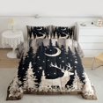 thumbnail image 2 of Homewish Wildlife Deer 3 Pieces Queen Comforter Set for Kids Teens,Jungle Animal Ultra Soft Bedding Sets,Rustic Lodge Cabin Bedding Comforter Set Breathable,Super Cozy Room Decor,Reversible, 2 of 8