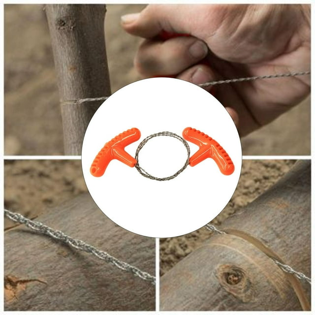de alambre de acero inoxidable, de cuerda de bolsillo manual, de cable de metal de desplazamiento, herramienta de corte de tubos naranja