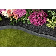 Expert Gardener 2 x 3 Gray Recycled Rubber Garden Border Landscape Edging - 8 Pack