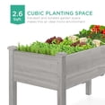 thumbnail image 3 of Raised Garden Bed, Elevated Fir Wood Planter Box Stand for Backyard, Patio, Balcony w/Bed Liner & Drainage Hole, 150lb Capacity -34x18x30in, Gray, 3 of 5
