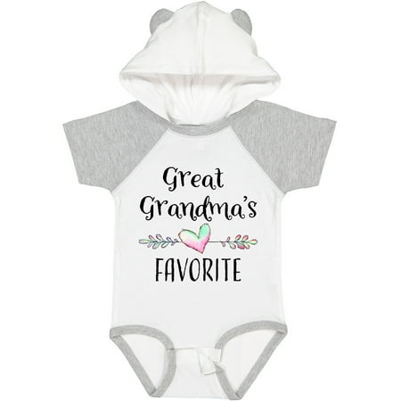 

Inktastic Great Grandmas Favorite- Heart Great Grandchild Gift Baby Boy or Baby Girl Bodysuit