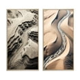 thumbnail image 2 of Designart "Desert Oasis Rivers among Eternal Dunes I" Desert Framed Wall Art Set Of 2 - Global White Framed Canvas Set For Living Room Decor, 2 of 6