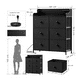 thumbnail image 2 of Comoda Cajonera para Recamara - 6 Cajones De Tela con Parte Superior de Madera y Marco De Acero Plegable - Mueble Organizador con cajonera para Ropa - Luces LED - Estación de Carga, 2 of 6