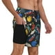 thumbnail image 2 of Balery Bowling Ball Bañador para hombre, shorts de playa de secado rápido con entrepierna y forro de compresión-Small, 2 of 6