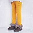 thumbnail image 4 of Gibobby Kids Girls Leggings Footless Cotton Skinny Thin Leggings Toddler Girls Solid Stretch Trousers Tights(6-7 Years,Yellow), 4 of 6