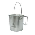 thumbnail image 4 of Pathfinder Stainless Steel 64 Ounce Durable Fire Ready Bush Pot & Lid w/ D Ring, 4 of 4
