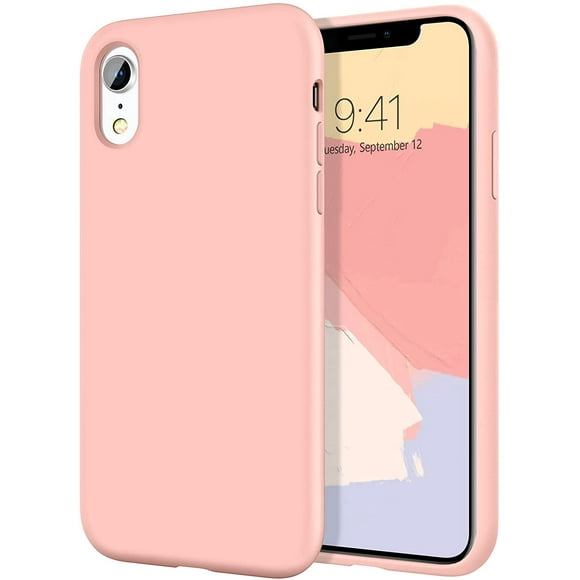 iPhone XR Cases, iPhone XR Case FYBTO Slim Lightweight Smooth Liquid Silicone Soft Gel Rubber Microfiber Lining Cushion Texture Cover Shockproof Protective Phone Cases for iPhone 10 XR, Light Blue