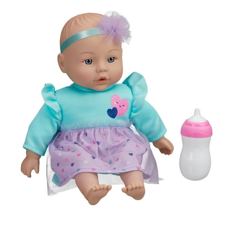 My Sweet Love Snuggle and Feed Time 12.5” Baby Doll, Light Skin Tone, Purple Outfit