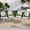 Black/White-4, variant on DELMANGO 4-Piece Wicker Outdoor French Bistro Chairs, Armless Dining Chairs with Metal Frame, Stackable Patio Chairs, White/Blue