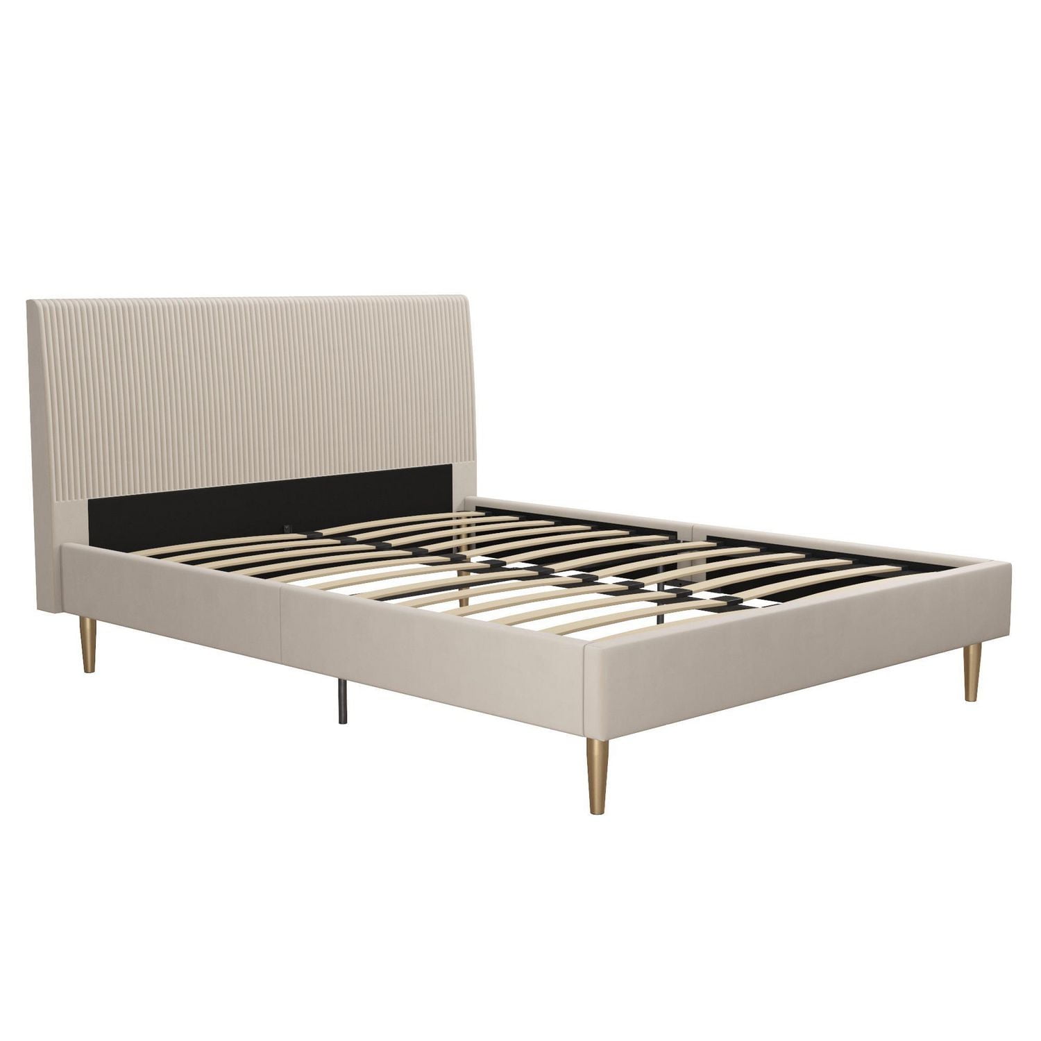 Mr. Kate Daphne Upholstered Bed, Full, Ivory Velvet