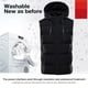 thumbnail image 5 of Chaleco calefactable Chaleco calefactor eléctrico USB Chaqueta calefactora lavable para acampar al aire libre senderismo, 5 of 10