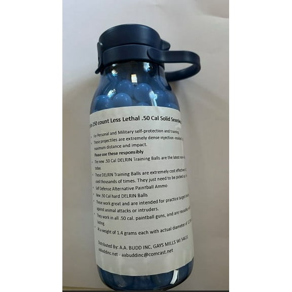 .50 cal  Delrin Paintball 250ct