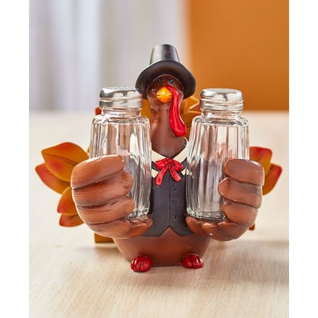 Wooden Turkey Napkin Holder Holiday Salt and Pepper Napkin Holder Turkey, Keeps the table organized in a fun way By The Lakeside Collection ()