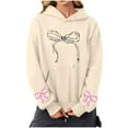 thumbnail image 2 of Byworldtasic Womens Sweatshirts Womens Oversized Bow Tie Printed Hoodies Sweatshirts Vintage Hoodies for Women 2025, 2 of 5