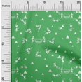 thumbnail image 2 of oneOone Viscose Jersey Green Fabric Asian Floral Block Craft Projects Decor Fabric Printed By The Yard 60 Inch Wide, 2 of 4