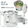 thumbnail image 6 of ARC Three in One 8 Gallon 32QT Stainless Steel Stock Pot Tamale steamer with Lid & Steamer Rach, 6 of 6