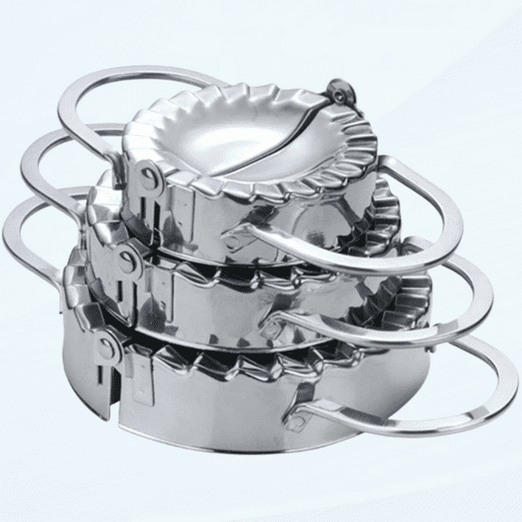 Maker Set, 3 Pack Stainless Steel Pierogi Dumpling Maker Wrapper Pastry Dough Press Pie Empanada Press Mould Pastry Crimpers, Pelmeni Dumplings