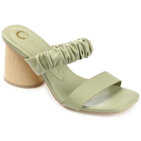 

Journee Collection Womens Fayth Tru Comfort Foam Open Square Toe Block Heel Sandals
