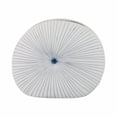 thumbnail image 6 of Ceramic Shell Vase with Dotted Pattern for Living Room Decor and Home Accents - Decorative Flower Vase for Room, Bedroom, or Office Display - Perfect for House and Table Styling - 12", White & Blue, 6 of 12