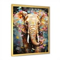 thumbnail image 2 of Designart "Pop Art Elephant Dreams" Animals Framed Wall Art - Traditional Grey Elephant Hallway Framed Wall Art Decor, 2 of 6
