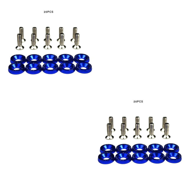 Scienceny 10 Uds para M6 JDM motor de parachoques de coche tornillos cóncavos sujetadores modificados arandela accesorios de piezas de automóviles Type1 NO1 Scienceny CBP142978