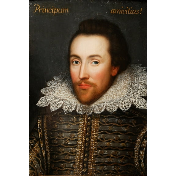 24x36 gallery poster, William Shakespeare, Cobbe portrait