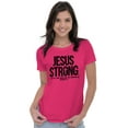 thumbnail image 3 of Jesus Strong Philippians 4:13 Bible Womens Slim Fit Graphic Tee Brisco Brands S, 3 of 5