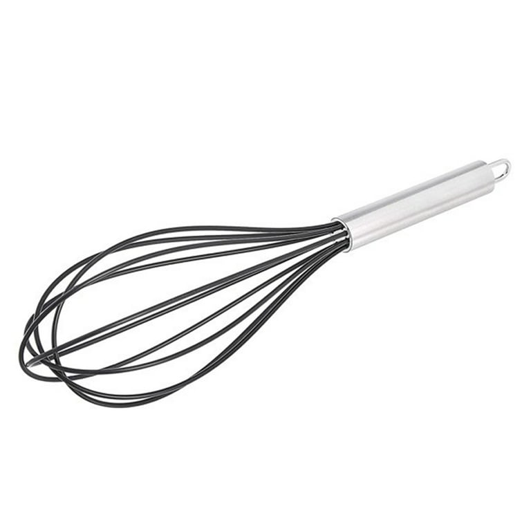 wilbest Non-Stick Coated Whisk, Stainless Steel & Silicone Balloon Whisk Wire Whisk Set, 12 inch, Size: 12-Inch, Silver