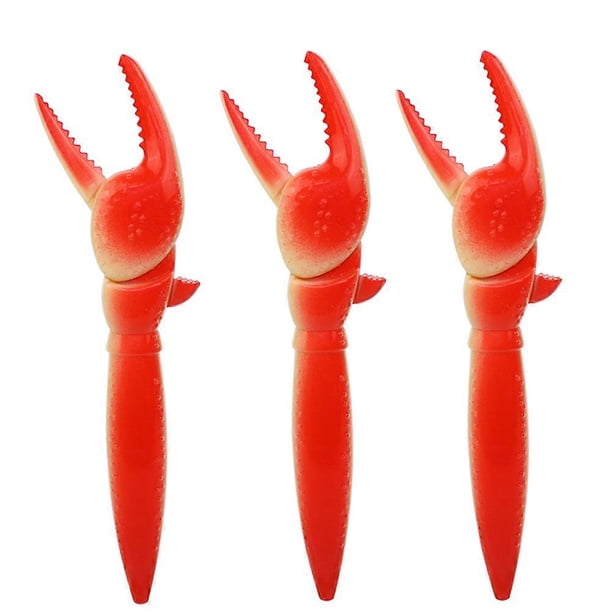 Cartoon Ballpoint Pens Creative Lobster Paw Ball-Point Pen for Home School Office Use Red Plastic Writing Refillable