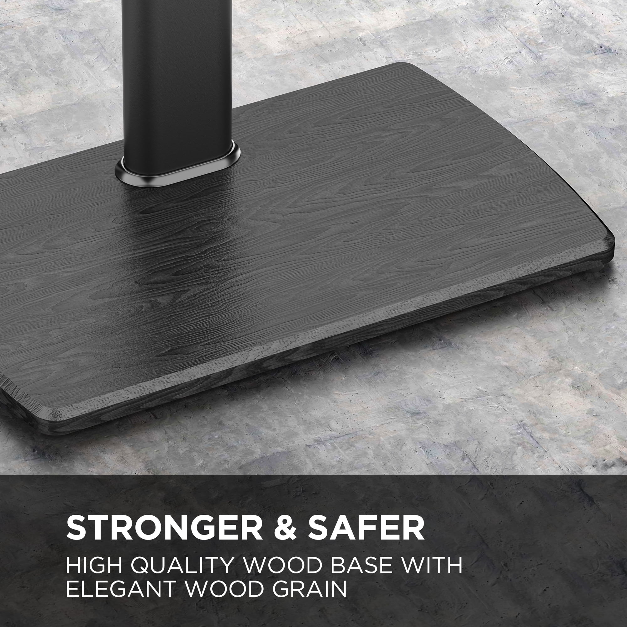 FITUEYES Universal Floor TV Stand TV Mount for 32-70 inch TVs ,with Wide Sturdy Wood Base,Black