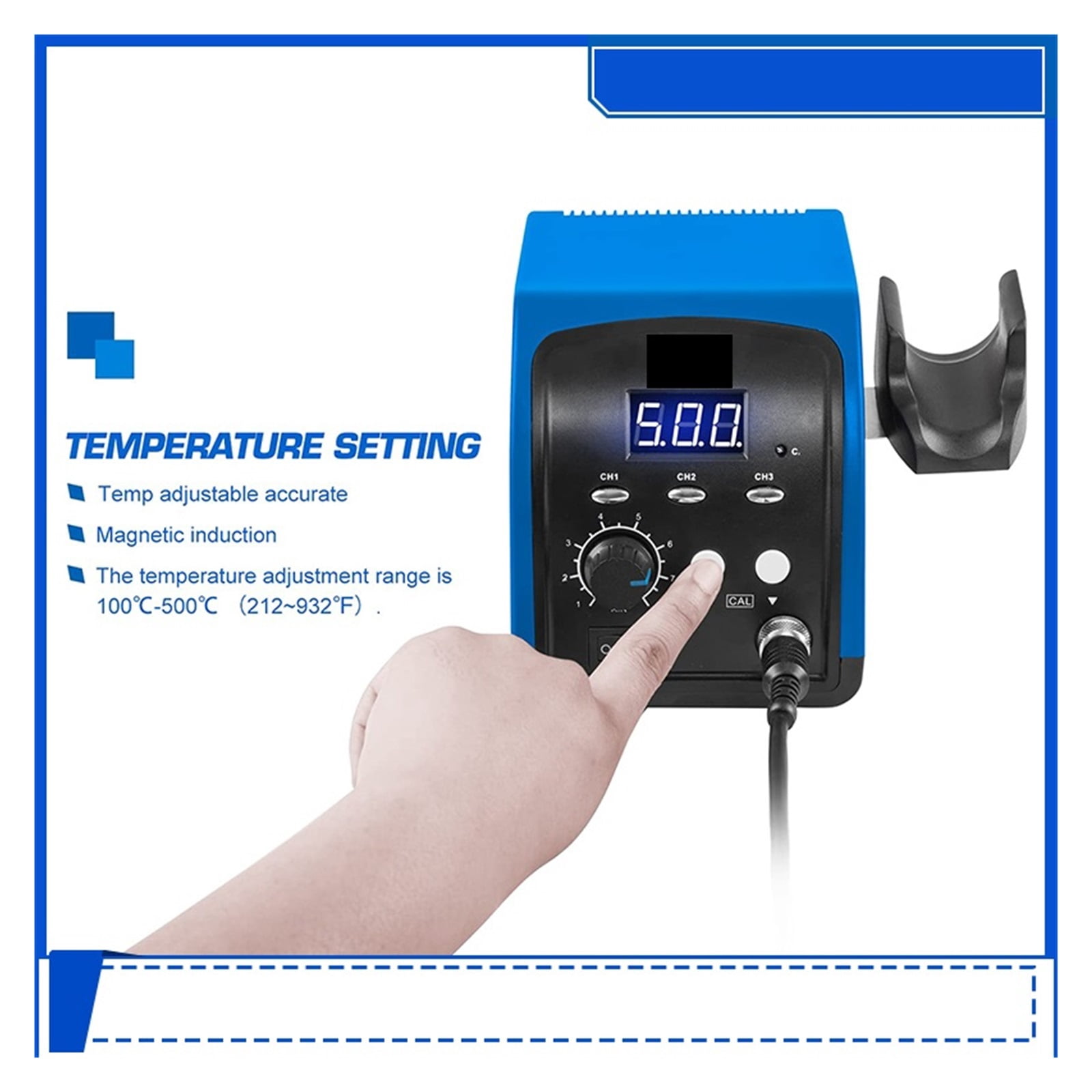 Digital Display Heat Gun  Hot Air Rework Station Prostormer with 3 Sets Stored Temperature  for Electronics Repairing ,Variable Temperature