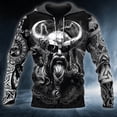 thumbnail image 3 of Sudadera con capucha retro para hombre con patrón de tatuaje samurái japonés, sudadera con capucha de hip-hop callejero otoñal con impresión 3D para hombre, jersey Y2K, 3 of 4