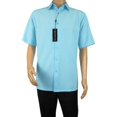 thumbnail image 2 of Men Short Sleeve Sport Shirt by BASSIRI Light Weight Soft Microfiber 61981 Teal, 2 of 4