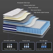 GUUKIN 12 inch Twin Mattress, Memory Foam & Spring Hybrid Medium Comfort Twin Size in a Box,Adult