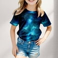 thumbnail image 2 of 3D Graphic T Shirt for Kids Boys Girls Size 8-9 Cool Printed T-Shirts Short Sleeve Casual Loose Crewneck T-Shirt Funny Party Shirt Soft Comfortable Children Clothes (Child, T13 Navy, 8-9 Years), 2 of 4