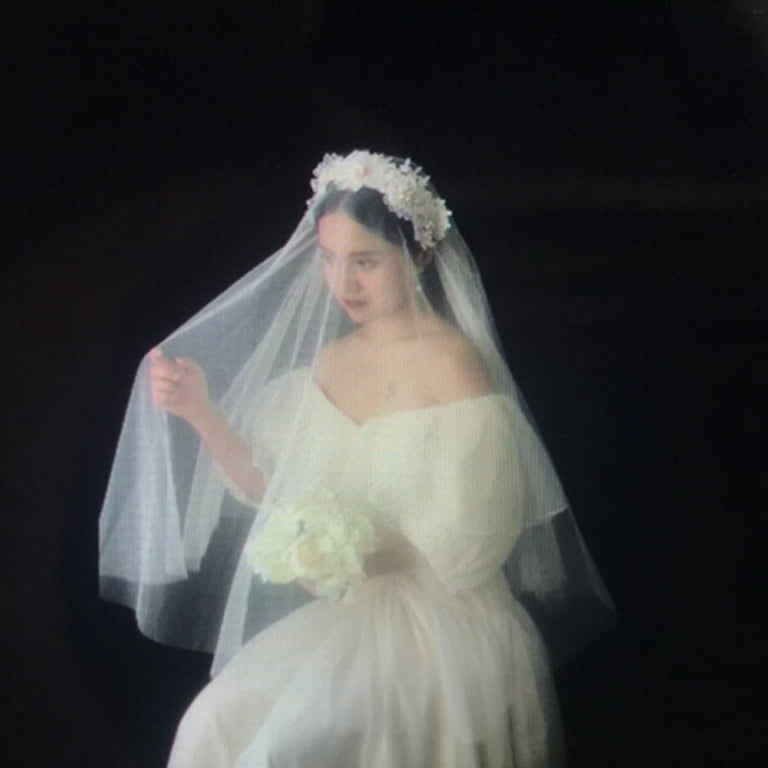 MZA78 Veil With Pearls 3D Flowers Long Wedding Veil Waltz Length Beaded Bridal  Veil Grilfriend's Wedding Accessories - AliExpress