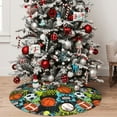 thumbnail image 5 of KLL 36" Christmas Tree Skirt Balls Xmas Tree Skirts Mat for New Year Xmas Holiday Party Indoor Outdoor Home Decoration, 5 of 7