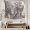 thumbnail image 5 of Gray Marble Tapestry for Bedroom Wall Hanging Tapestry, Farmhouse Vintage Abstract Ombre Texture Ceiling Backdrop Tapestries Poster Blanket Wall Decor for Teens Room Living Room Dorm 59" x 90", 5 of 8