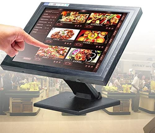 17" LCD VGA USB Touch Screen Monitor Display POS Stand Restaurant UK SHIPPING 