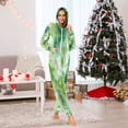 thumbnail image 6 of 1 Piece Adult Onesie Pajamas Cozy & Loose-Fit Sleepsuit Loungewear with Pockets Green Tie-dye Flowers Large, 6 of 7