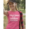thumbnail image 3 of Volleyball Is My Favorite Season Shirt Gift for Volleyball Lovers Women T-Shirt XX-Large Gray, 3 of 5