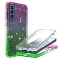 thumbnail image 4 of for Samsung Galaxy S21 FE Glitter Bling Full Body Built In Screen Protector Case Phone Case PU Shock Bumper Scratch Guard Skin Wrap Slim Cover, 4 of 4