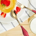 thumbnail image 3 of Xuewenshw Stainless Steel Forks And Spoons Decorated With Angel Pattern Cutlery Set Mixed Color Fork Spoon Handle Dessert Fruit Fork Coffee Spoon Family Party Dining Set Table And 4 Chairs round, 3 of 4