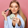 thumbnail image 5 of Portable Makeup Mirror Travel Mirror Compact Folding Mirrors Small for Women Beauty Accessories Shamrock Leaves and Polka Dots, 5 of 7