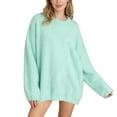 thumbnail image 2 of Womens Plus Size Sweater Casual Solid Color Pullover Soft Comfortable Knit Top Everyday Wear Fall Winter Soft Warm Outfit, 2 of 5
