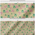 thumbnail image 2 of Soimoi Cotton Cambric Fabric Floral & Frog Cartoon Print Fabric by The Yard 56 Inch Wide, 2 of 7