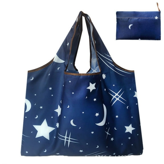 Clearance Foldable Reusable Grocery Bags Washable Shopping Long Handles Fold Up Pouch Heavy Duty Bulk